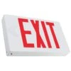 Exit - 120/277 Volt - Red Letter -Thermoplastic - Dual Face - Battery Backup - LED - VEX Series |Barron LED Exit Sign -Light Bulbs Shop 00002alg