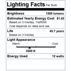 Maxlite LED Light Bulb (00249) -Light Bulbs Shop 00249 Lighting Facts Labelmd