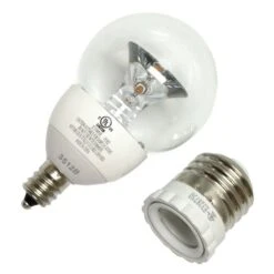 ETi LED Light Bulb With Candelabra To Medium Adapter (00640)