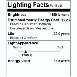 Soraa LED Reflector Flood Retrofit (00881) -Light Bulbs Shop 00881 Lighting Facts Labelmd