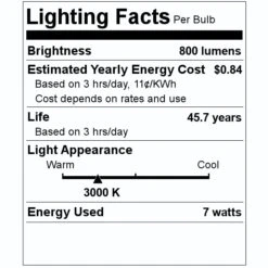 Keystone LED Light Bulb (00938) -Light Bulbs Shop 00938 Lighting Facts Labelmd