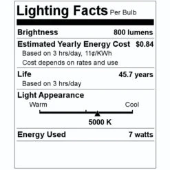 Keystone LED Light Bulb (00940) -Light Bulbs Shop 00940 Lighting Facts Labelmd