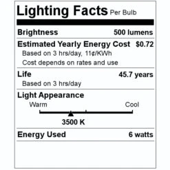 Keystone LED Light Bulb (01009) 7 Keystone LED Light Bulb (01009) -Light Bulbs Shop 01009 Lighting Facts Labelmd