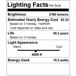 Keystone LED Retrofit Kit (01098) -Light Bulbs Shop 01098 Lighting Facts Labelmd