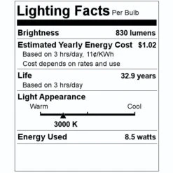 Keystone LED Retrofit Kit (01132) -Light Bulbs Shop 01132 Lighting Facts Labelmd