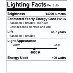 Keystone LED Light Bulb (01204) -Light Bulbs Shop 01204 Lighting Facts Labelmd