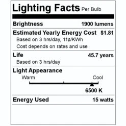 Keystone LED Light Bulb (01334) -Light Bulbs Shop 01334 Lighting Facts Labelmd