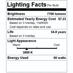 HyLite LED Light Bulb (01354) -Light Bulbs Shop 01354 Lighting Facts Labelmd