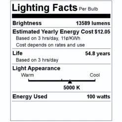HyLite LED Light Bulb (01505) -Light Bulbs Shop 01505 Lighting Facts Labelmd