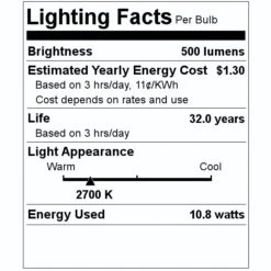 Soraa LED Reflector Flood Retrofit (01605) -Light Bulbs Shop 01605 Lighting Facts Labelmd