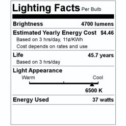 Keystone LED Light Bulb (01743) -Light Bulbs Shop 01743 Lighting Facts Labelmd