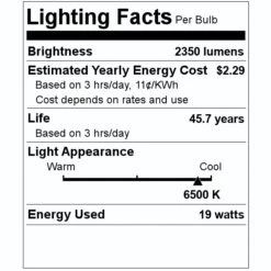 Keystone LED Light Bulb (01984) -Light Bulbs Shop 01984 Lighting Facts Labelmd