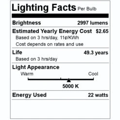 Keystone LED Retrofit Troffer (01994) -Light Bulbs Shop 01994 Lighting Facts Labelmd
