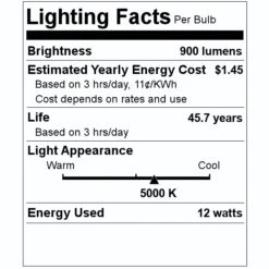 American Lighting LED Round Downlight (02078) -Light Bulbs Shop 02078 Lighting Facts Labelmd