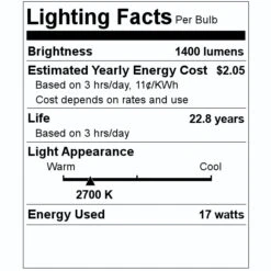 LongStar LED Reflector Flood Retrofit (02156) -Light Bulbs Shop 02156 Lighting Facts Labelmd