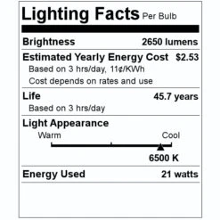 Keystone LED Light Bulb (02196) -Light Bulbs Shop 02196 Lighting Facts Labelmd
