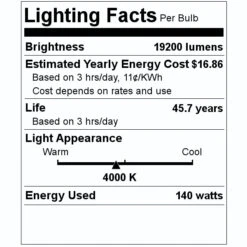 Light Efficient Design LED Fixture (02322) 7 Light Efficient Design LED Fixture (02322) -Light Bulbs Shop 02322 Lighting Facts Labelmd