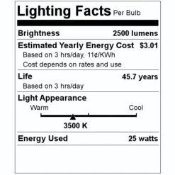 Light Efficient Design LED Downlight (02371) -Light Bulbs Shop 02371 Lighting Facts Labelmd