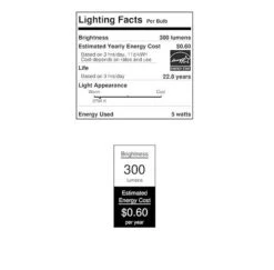 Westinghouse LED Light Bulb (03145) -Light Bulbs Shop 03145 Lighting Facts Labelmd