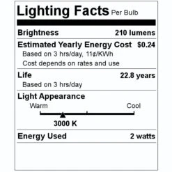 Norman LED Light Bulb (03156) -Light Bulbs Shop 03156 Lighting Facts Labelmd