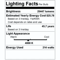 Fulham LED High-Bay Retrofit Kit (040194) 7 Fulham LED High-Bay Retrofit Kit (040194) -Light Bulbs Shop 040194 Lighting Facts Labelmd