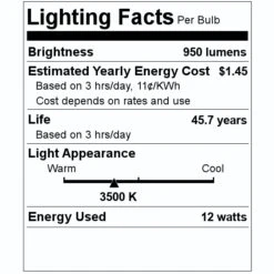 NaturaLED LED Light Bulb (04547) -Light Bulbs Shop 04547 Lighting Facts Labelmd