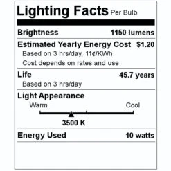 NaturaLED LED Light Bulb (05850) -Light Bulbs Shop 05850 Lighting Facts Labelmd
