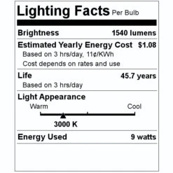 TCP LED Light Bulb (07121) 7 TCP LED Light Bulb (07121) -Light Bulbs Shop 07121 Lighting Facts Labelmd