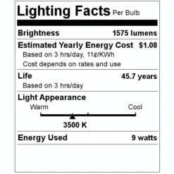 TCP LED Light Bulb (07122) 7 TCP LED Light Bulb (07122) -Light Bulbs Shop 07122 Lighting Facts Labelmd