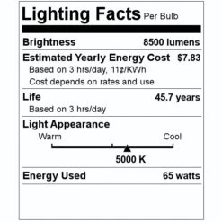 TCP LED Strip Light (07462) -Light Bulbs Shop 07462 Lighting Facts Labelmd