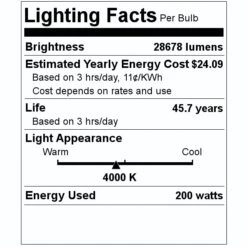 NaturaLED LED Retrofit Kit (07612) -Light Bulbs Shop 07612 Lighting Facts Labelmd
