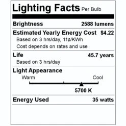 Light Efficient Design LED Light Bulb (08001) -Light Bulbs Shop 08001 Lighting Facts Labelmd