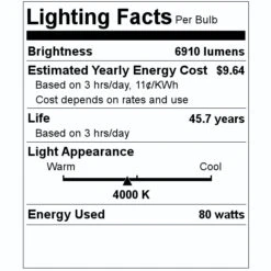 Light Efficient Design LED Light Bulb (08139) 5 Light Efficient Design LED Light Bulb (08139) -Light Bulbs Shop 08139 Lighting Facts Labelmd