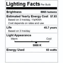 Light Efficient Design LED Light Bulb (08310) 7 Light Efficient Design LED Light Bulb (08310) -Light Bulbs Shop 08310 Lighting Facts Labelmd