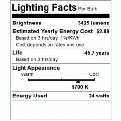 Light Efficient Design LED Light Bulb (08325) 5 Light Efficient Design LED Light Bulb (08325) -Light Bulbs Shop 08325 Lighting Facts Labelmd