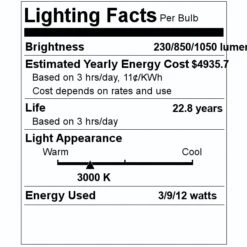 Satco LED Light Bulb (08571) 7 Satco LED Light Bulb (08571) -Light Bulbs Shop 08571 Lighting Facts Labelmd