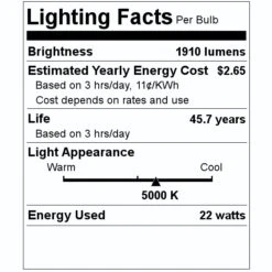 Eiko LED Wallpack Fixture (08597) 7 Eiko LED Wallpack Fixture (08597) -Light Bulbs Shop 08597 Lighting Facts Labelmd
