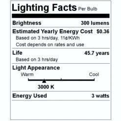 Satco LED Light Bulb (08601) 7 Satco LED Light Bulb (08601) -Light Bulbs Shop 08601 Lighting Facts Labelmd