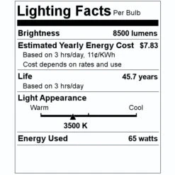 TCP LED Strip Light (08692) -Light Bulbs Shop 08692 Lighting Facts Labelmd