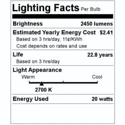 Satco LED Light Bulb (08737) 7 Satco LED Light Bulb (08737) -Light Bulbs Shop 08737 Lighting Facts Labelmd