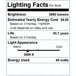 Satco Light Bulb (08926) 7 Satco Light Bulb (08926) -Light Bulbs Shop 08926 Lighting Facts Labelmd