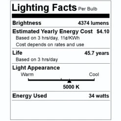NaturaLED LED Post Top Fixture (09298) -Light Bulbs Shop 09298 Lighting Facts Labelmd