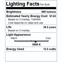 Satco LED Flush Mount Ceiling Fixture (09360) -Light Bulbs Shop 09360 Lighting Facts Labelmd