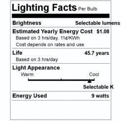 NaturaLED LED Slim Downlight (09369) 7 NaturaLED LED Slim Downlight (09369) -Light Bulbs Shop 09369 Lighting Facts Labelmd 1