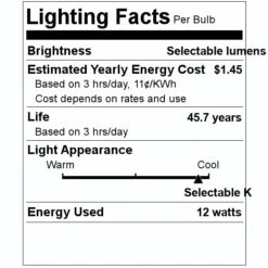 NaturaLED LED Slim Downlight (09370) 11 NaturaLED LED Slim Downlight (09370) -Light Bulbs Shop 09370 Lighting Facts Labelmd