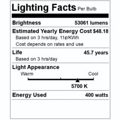 NaturaLED LED Flood Fixture (09441) 9 NaturaLED LED Flood Fixture (09441) -Light Bulbs Shop 09441 Lighting Facts Labelmd