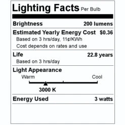 Satco LED Light Bulb (09544) -Light Bulbs Shop 09544 Lighting Facts Labelmd