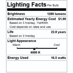 Satco LED Reflector Flood Retrofits (09640) 7 Satco LED Reflector Flood Retrofits (09640) -Light Bulbs Shop 09640 Lighting Facts Labelmd