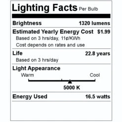 Satco LED Reflector Flood Retrofit (09641) -Light Bulbs Shop 09641 Lighting Facts Labelmd
