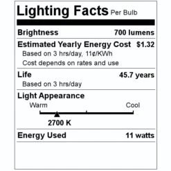 Eiko LED Light Bulb Retrofit Kit (09681) -Light Bulbs Shop 09681 Lighting Facts Labelmd 1